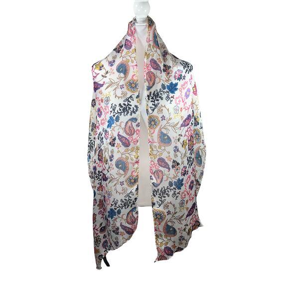 Vince Camuto Colorful Floral Oblong Scarf - Picture 1 of 5